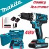 MAKITA 48V Cordless Electric Drill 2??Battery Heavy Duty Set Power Tools Electric Drill Set