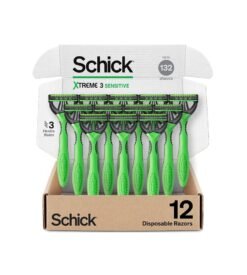 Schick Xtreme 3 Original Sensitive Razor ?? Disposable Razors Men. Head Razor. Razors for Men Sensitive Skin. 12 Count