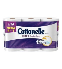 Cottonelle Ultra Comfort Care Toilet Paper. Bath Tissue. 6 Mega Toilet Paper Rolls