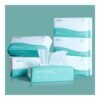 Saraflora 100% Cotton Facial Tissue. Soft Dry Wipe 6 Pack Size 7.9??7.9 inches. Use for Sensitive Skin Disposable Face Towel and Baby Washcloths. Makeup Wipes. Disposable Cleansing Cloths600 Count