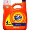 Tide Liquid Laundry Detergent. Original. 100 loads. 146 fl oz. HE Compatible