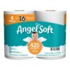 Angel Soft? Toilet Paper. 4 Mega Rolls = 16 Regular Rolls. 2-Ply Bath Tissue