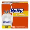 Hefty Strong Tall Kitchen Trash Bags. Unscented. 13 Gallon. 120 Count