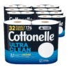 Cottonelle Ultra Clean Toilet Paper with Active CleaningRipples Texture. Strong Bath Tissue. 32 Family Mega Rolls (32 Family Mega Rolls = 176 Regular Rolls) (8 Packs of 4). 388 Sheets per Roll