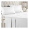Queen Size Sheet Set ?C Breathable & Cooling ?C Hotel Luxury Bed Sheets ?C Extra Soft ?C Deep Pockets ?C Easy Fit ?C 4 Piece Set ?C Wrinkle Free ?C Comfy ?C White ?C 4 PC
