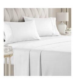 Queen Size Sheet Set ?C Breathable & Cooling ?C Hotel Luxury Bed Sheets ?C Extra Soft ?C Deep Pockets ?C Easy Fit ?C 4 Piece Set ?C Wrinkle Free ?C Comfy ?C White ?C 4 PC