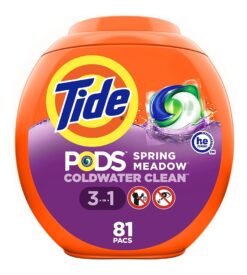 Tide PODS Laundry Detergent Soap Pods. Spring Meadow. 81 count